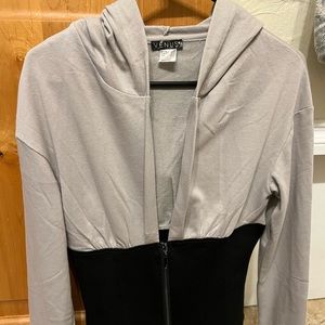 Venus two tone zip front sweatshirt
